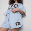 Pantalones cortos holgados de estilo neoyorquino con alto contenido de algodón