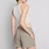 Pantalones cortos informales de corte holgado con alto contenido de algodón