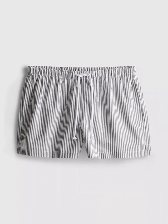Pantalones cortos Oxford de cintura alta a rayas