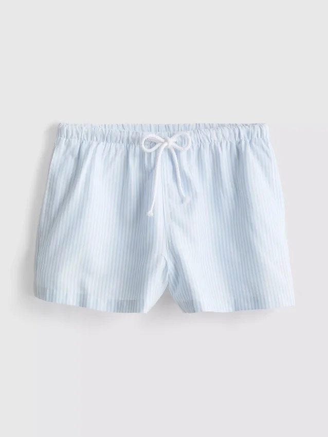 Pantalones cortos Oxford de cintura alta a rayas