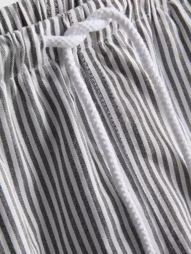 Pantalones cortos Oxford de cintura alta a rayas