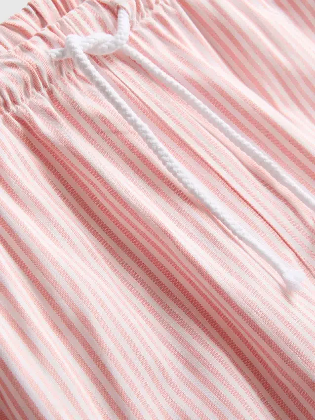 Pantalones cortos Oxford de cintura alta a rayas
