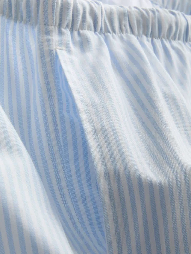 Pantalones cortos Oxford de cintura alta a rayas