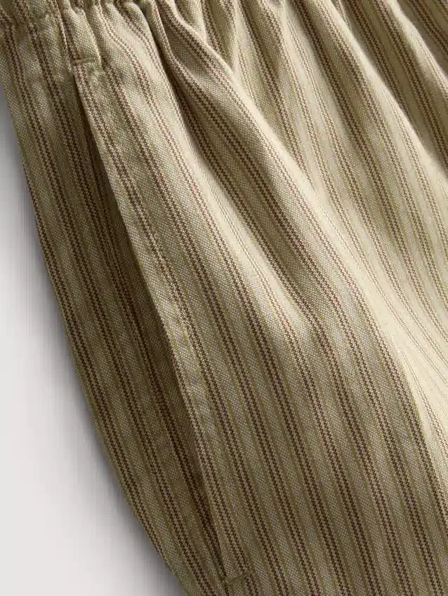 Pantalones cortos Oxford de cintura alta a rayas