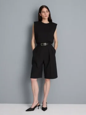 Pantalones cortos plisados