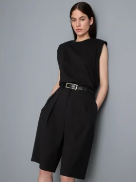 Pantalones cortos plisados