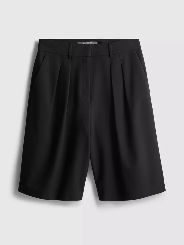 Pantalones cortos plisados