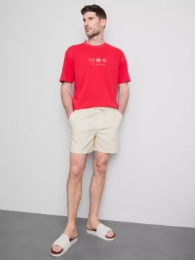Pantalones cortos texturizados con cordón