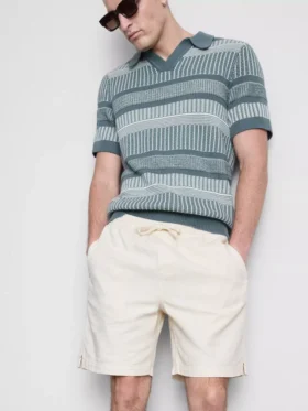 Pantalones cortos texturizados con cordón