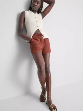 Pantalones cortos texturizados con cordón