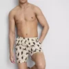 Pantalones cortos tipo bermuda con estampado de tucán y cintura con cordón