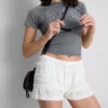 Pantalones cortos tipo bloomer con volantes