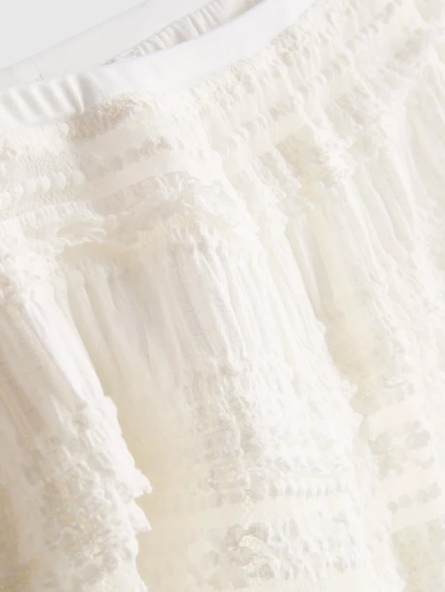 Pantalones cortos tipo bloomer con volantes