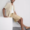 Pantalones cortos tipo cargo de mezcla de lino