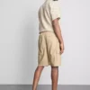 Pantalones cortos tipo cargo de mezcla de lino