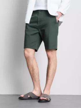 Pantalones cortos tipo chino con alto contenido de algodón