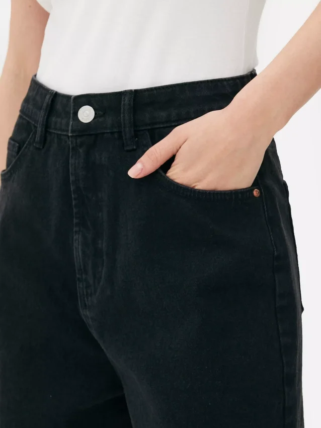 Pantalones cortos tipo «mom» de mezclilla