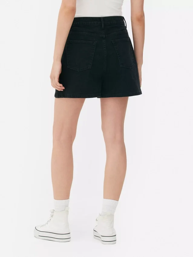 Pantalones cortos tipo «mom» de mezclilla