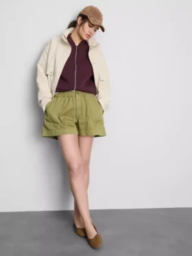 Pantalones cortos utilitarios de mezclilla de algodón
