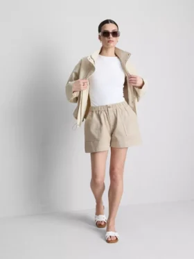 Pantalones cortos utilitarios de mezclilla de algodón