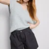 Pantalones cortos utilitarios de mezclilla de algodón
