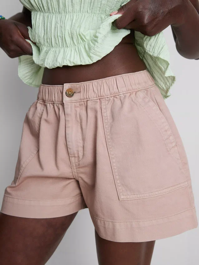 Pantalones cortos utilitarios de mezclilla de algodón