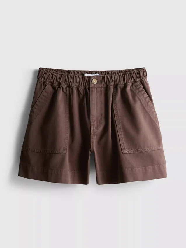 Pantalones cortos utilitarios de mezclilla de algodón