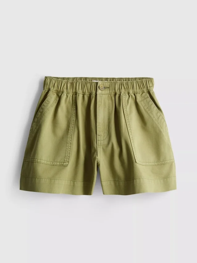 Pantalones cortos utilitarios de mezclilla de algodón