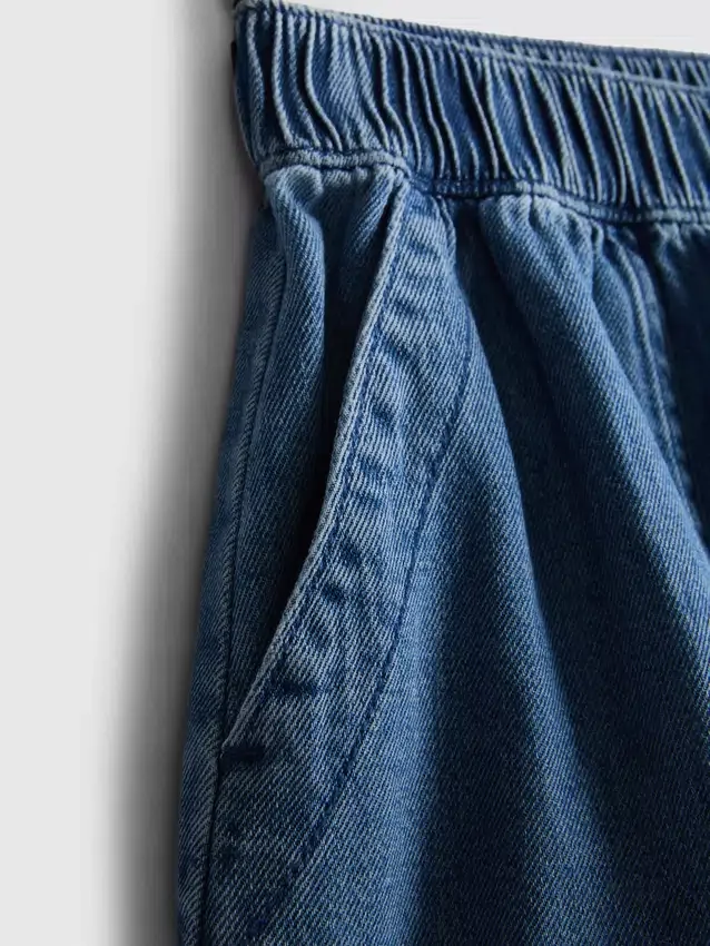 Pantalones cortos utilitarios de mezclilla de algodón