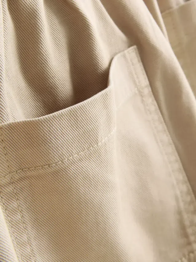 Pantalones cortos utilitarios de mezclilla de algodón
