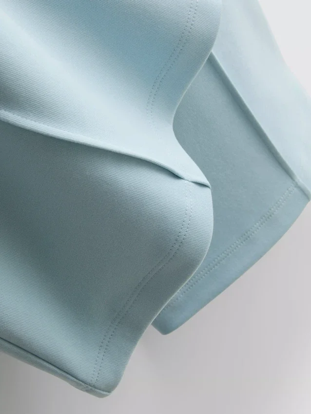Pantalones de chándal acampanados con pliegues, con alto contenido de algodón