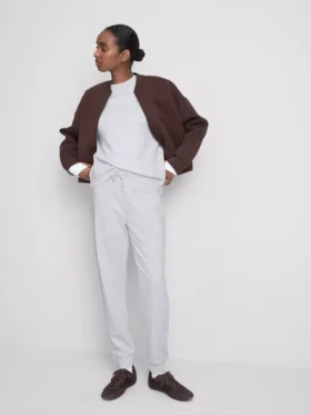 Pantalones de chándal ajustados de mezcla de algodón