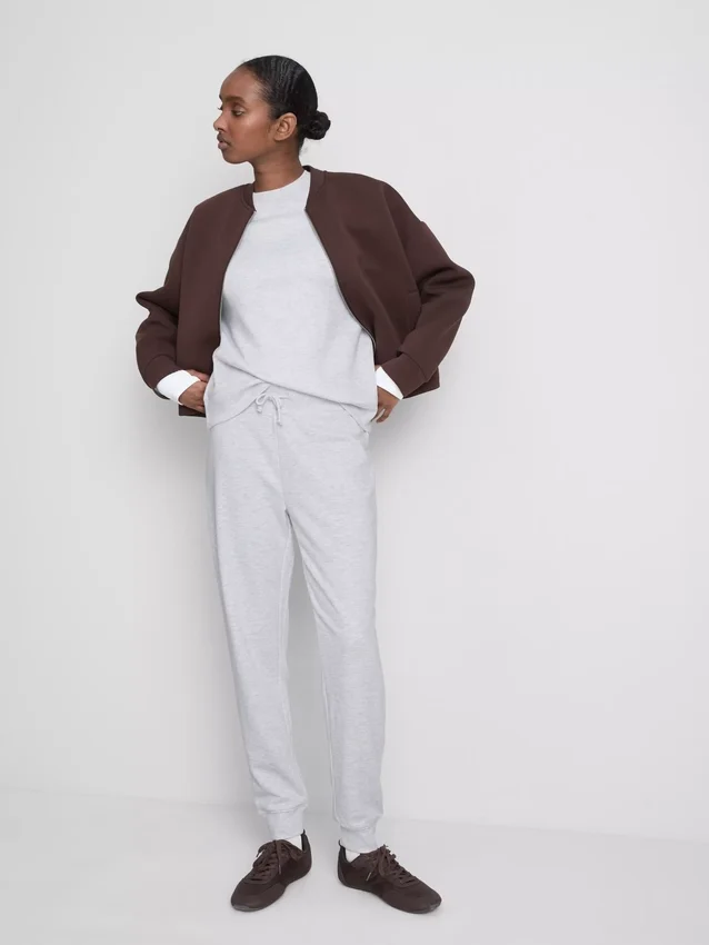 Pantalones de chándal ajustados de mezcla de algodón