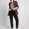 Pantalones de chándal ajustados de mezcla de algodón