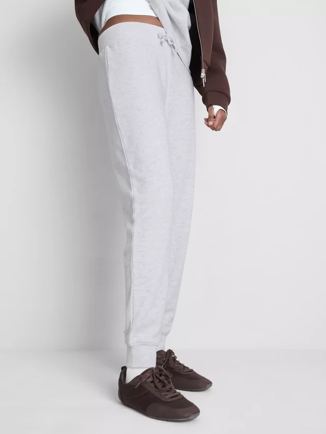 Pantalones de chándal ajustados de mezcla de algodón