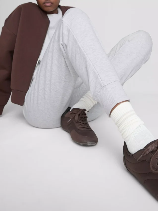 Pantalones de chándal ajustados de mezcla de algodón