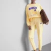 Pantalones de chándal ajustados estampados de mezcla de algodón