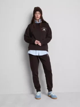 Pantalones de chándal ajustados estampados de mezcla de algodón