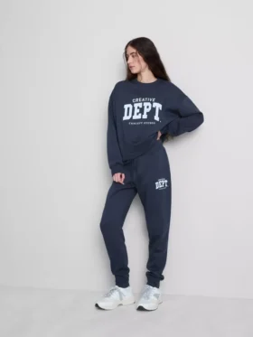 Pantalones de chándal ajustados estampados de mezcla de algodón