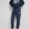 Pantalones de chándal ajustados estampados de mezcla de algodón