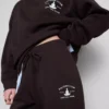 Pantalones de chándal ajustados estampados de mezcla de algodón