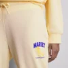 Pantalones de chándal ajustados estampados de mezcla de algodón