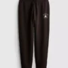 Pantalones de chándal ajustados estampados de mezcla de algodón