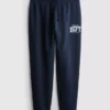 Pantalones de chándal ajustados estampados de mezcla de algodón