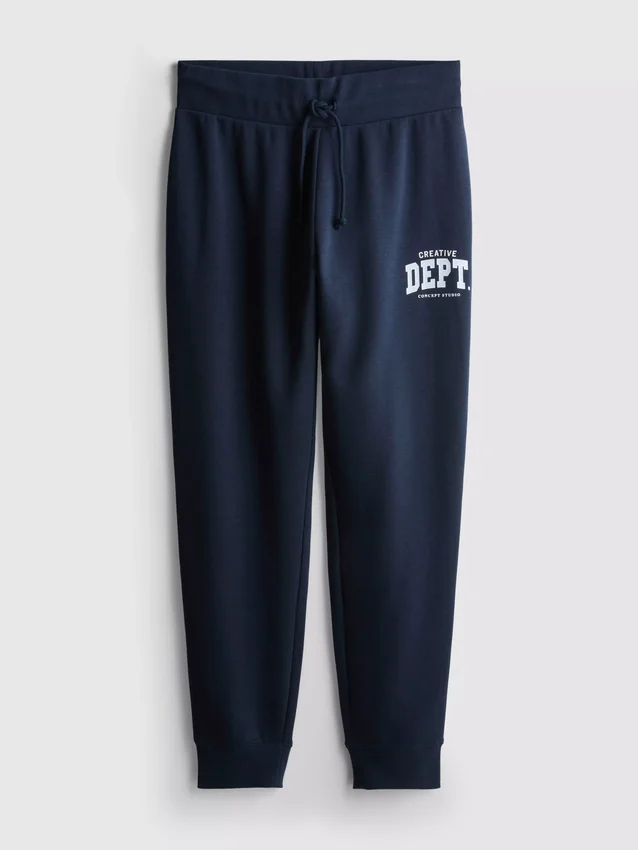 Pantalones de chándal ajustados estampados de mezcla de algodón