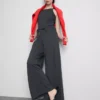 Pantalones de chándal casuales de algodón de pierna ancha