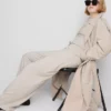 Pantalones de chándal casuales de algodón de pierna ancha