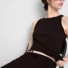 Pantalones de chándal casuales de algodón de pierna ancha