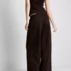 Pantalones de chándal casuales de algodón de pierna ancha