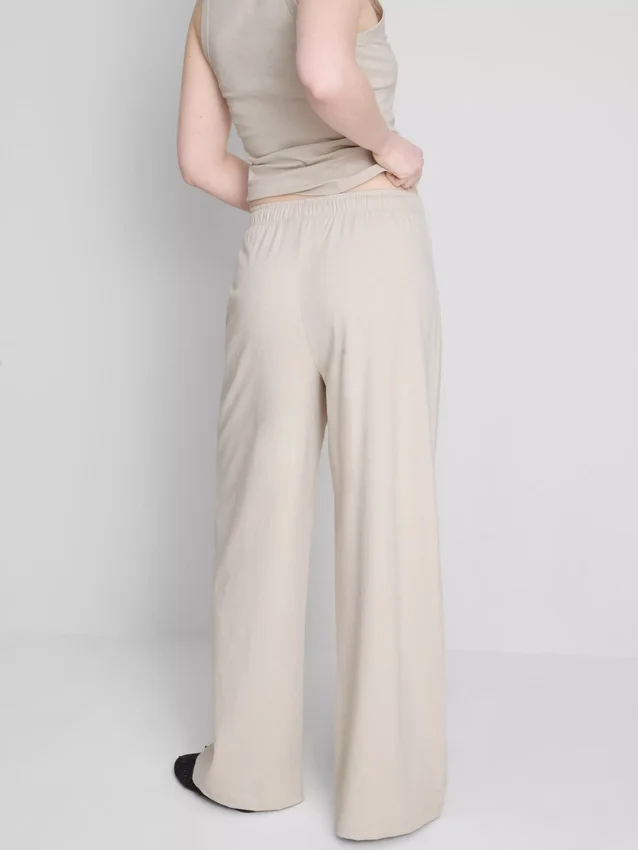 Pantalones de chándal casuales de algodón de pierna ancha
